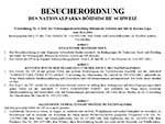 Besucherordnung Böhmische Schweiz