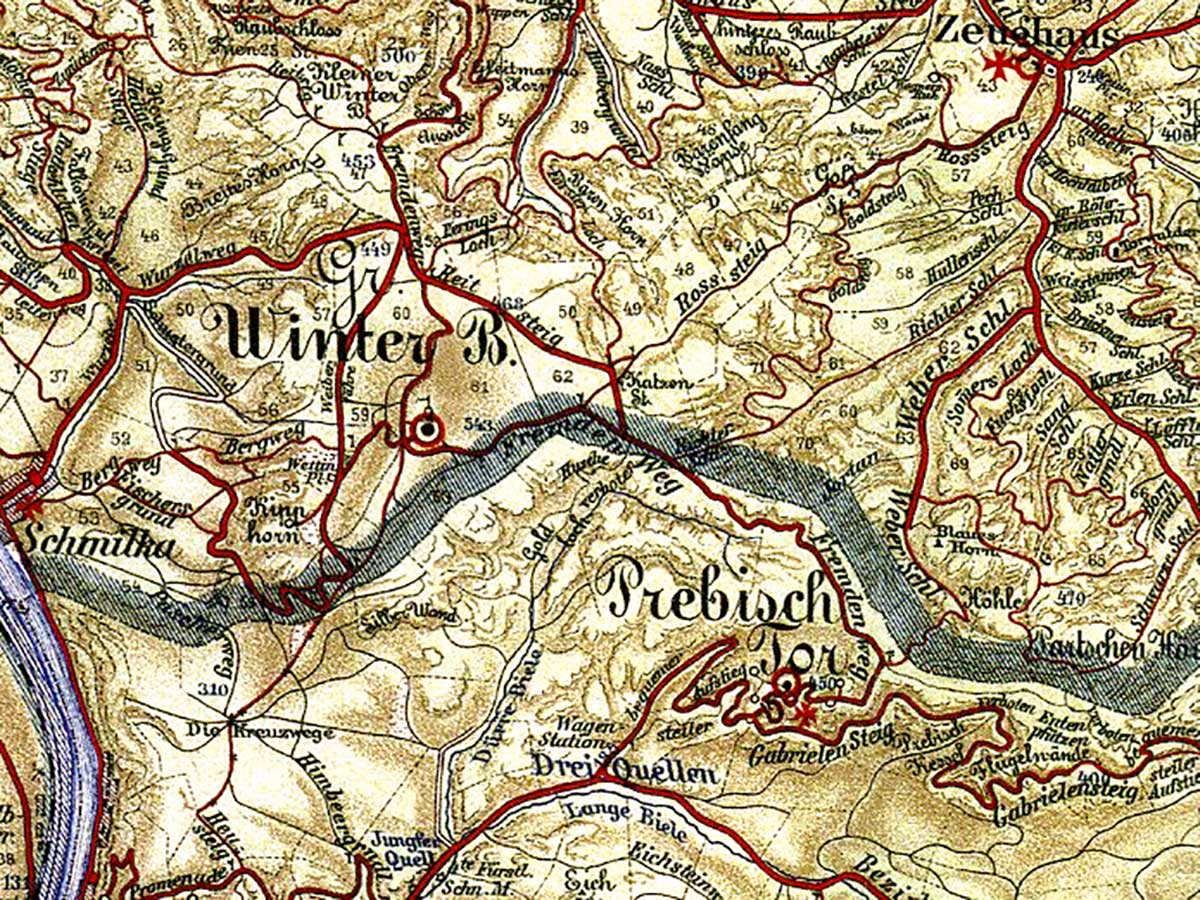 alte Karte Sächsische Schweiz